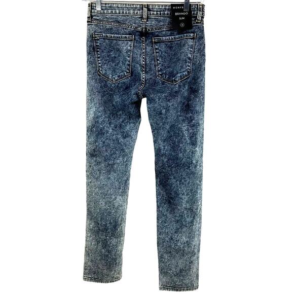 Monfrère NWT Brando Acid Wash Slim Jeans Santa Cruz Distressed Men's Size 31 - Picture 2 of 9